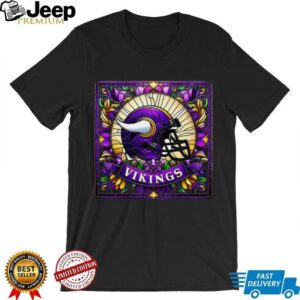 Minnesota Vikings Stained Glass Helmet Tee