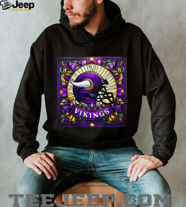 Minnesota Vikings Stained Glass Helmet Tee
