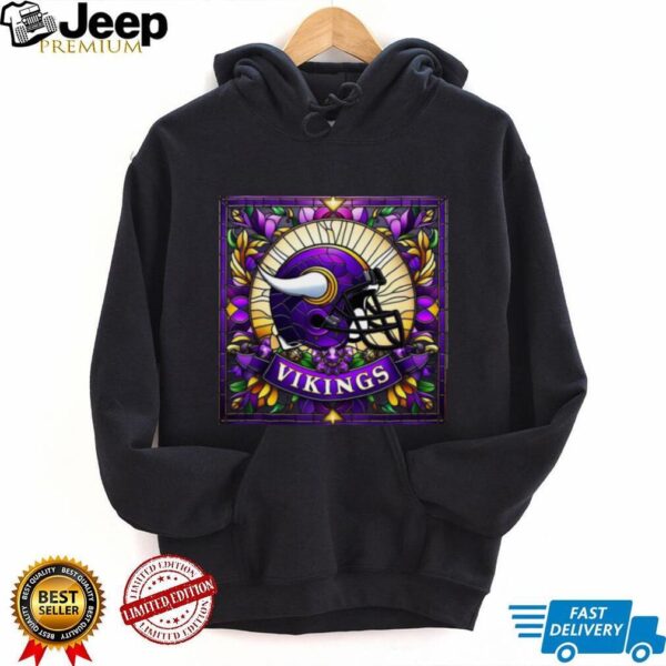 Minnesota Vikings Stained Glass Helmet Tee