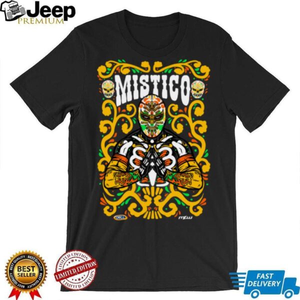 Mistico Sugar Skull Lucha Libre Wrestling TShirt