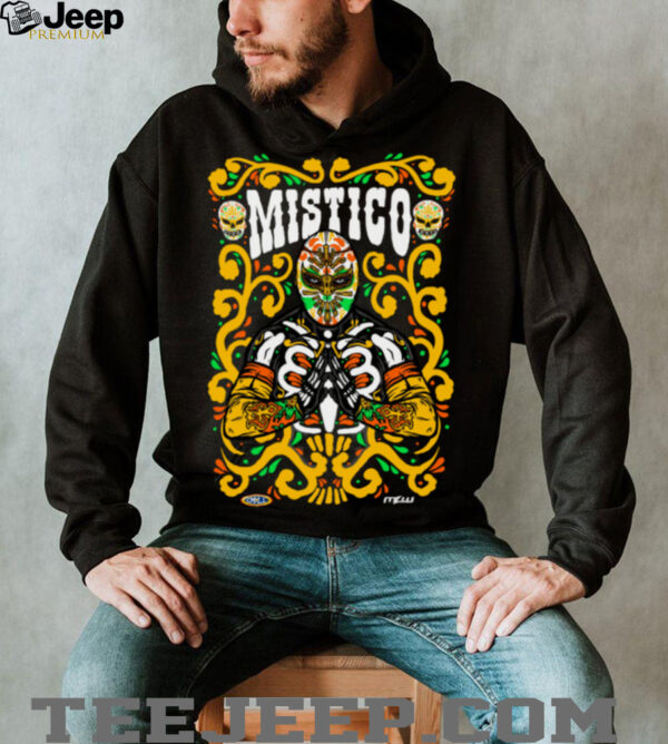 Mistico Sugar Skull Lucha Libre Wrestling TShirt