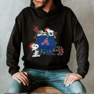Mlb X Snoopy Merch Atlanta Braves Christmas Snoopy Doghouse Hoodie