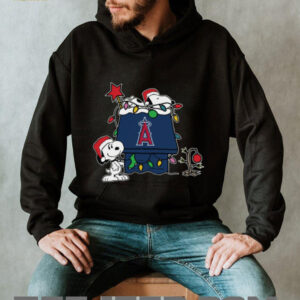 Mlb X Snoopy Merch Los Angeles Angels Christmas Snoopy Doghouse Hoodie
