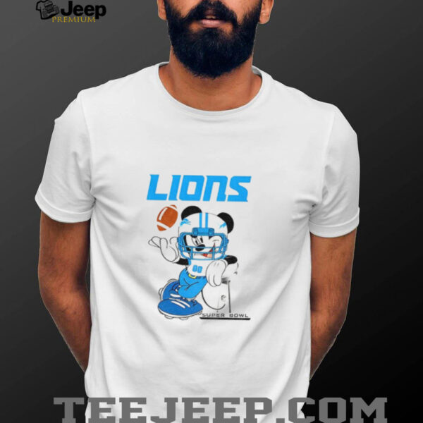 NFL Detroit Lions Mickey Mouse Disney Super Bowl Football shirt