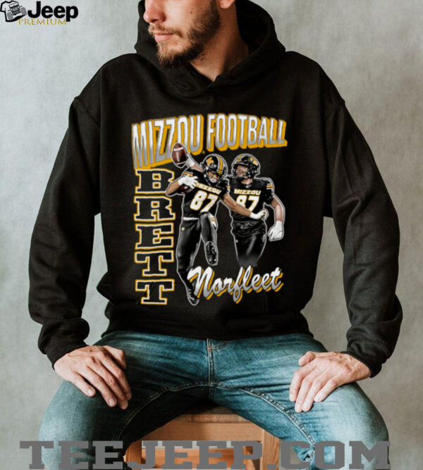 NIL Store Mizzou Football Brett Norfleet Pepper Illustrated T Shirt