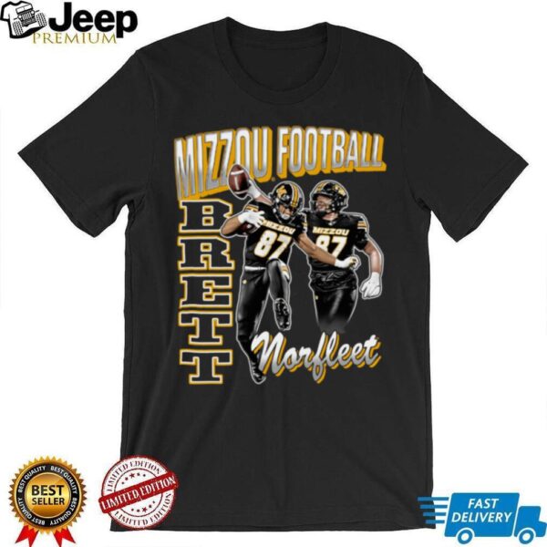 NIL Store Mizzou Football Brett Norfleet Pepper Illustrated T Shirt