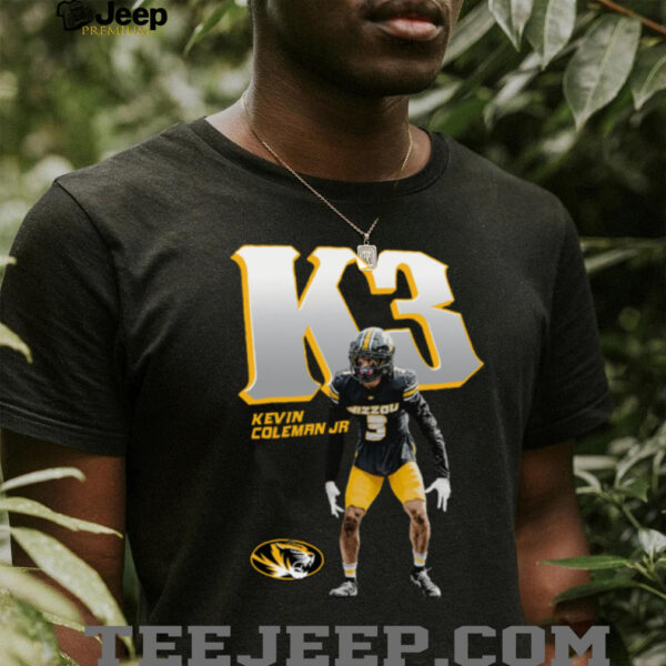 NIL Store Mizzou Football Kevin Coleman Jr Illustrated T Shirt