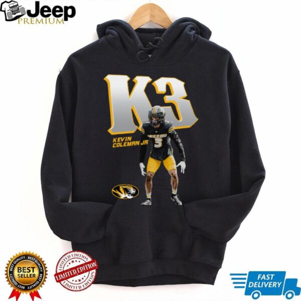 NIL Store Mizzou Football Kevin Coleman Jr Illustrated T Shirt