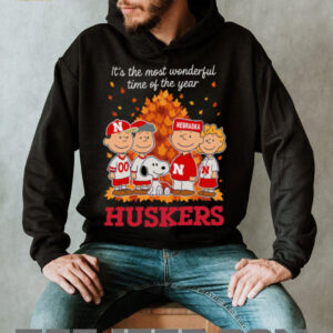 Nebraska Cornhuskers x Peanuts Fall T Shirt It’s the Most Wonderful Time of the Year