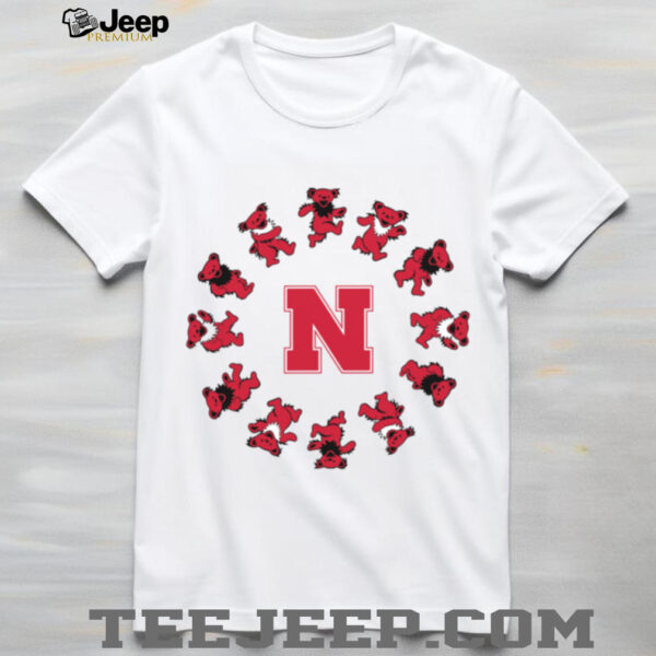 Nebraska X Grateful Dead Circle Bears T Shirt