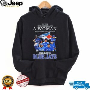 Never Underestimate A Woman Who Understands Baseball And Loves Blue Jays Shirt