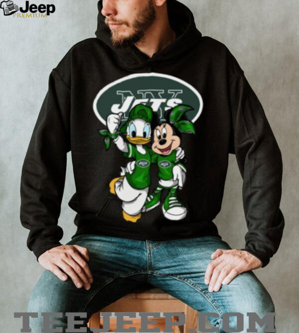 New York Jets Disney Mickey Mouse and Donald Duck T Shirt