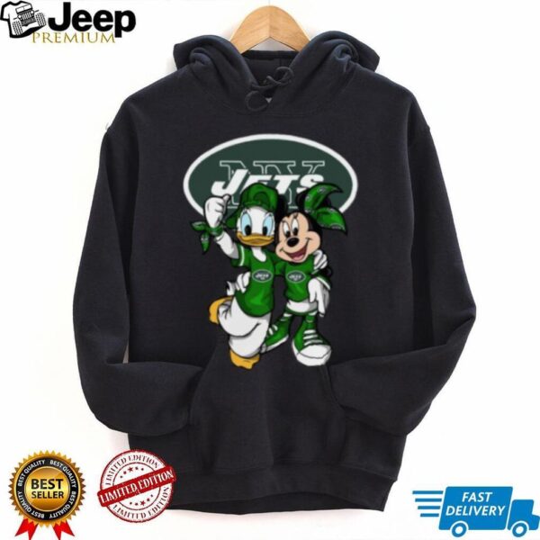 New York Jets Disney Mickey Mouse and Donald Duck T Shirt
