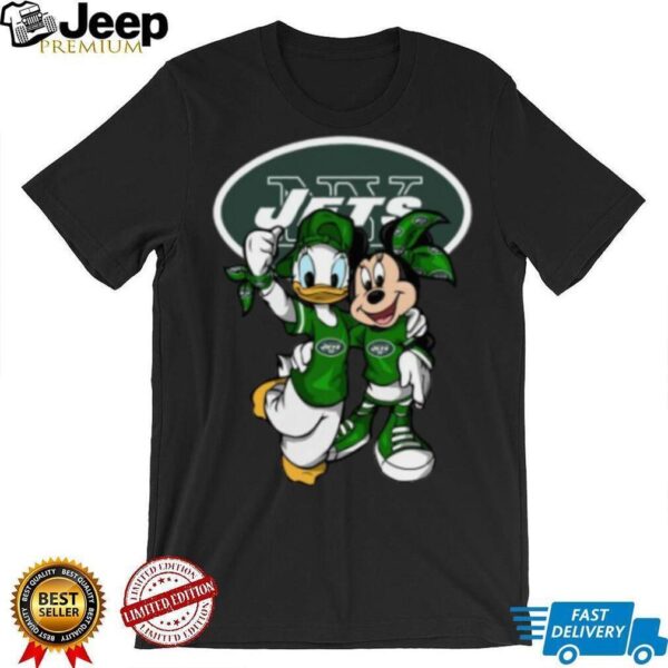 New York Jets Disney Mickey Mouse and Donald Duck T Shirt