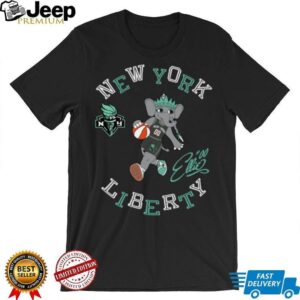 New York Liberty Stadium Essentials Black Mascot Numero Uno T Shirt