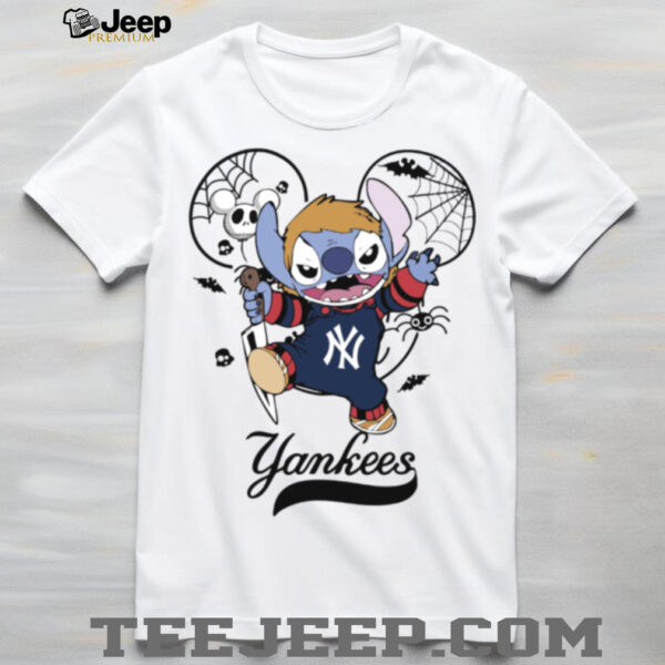New York Yankees Stitch Michael Halloween 2025 T Shirt