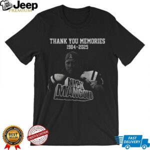 Nick Mangold New York Jets NFL Football Thank You Memories 1984 2025 RIP shirt