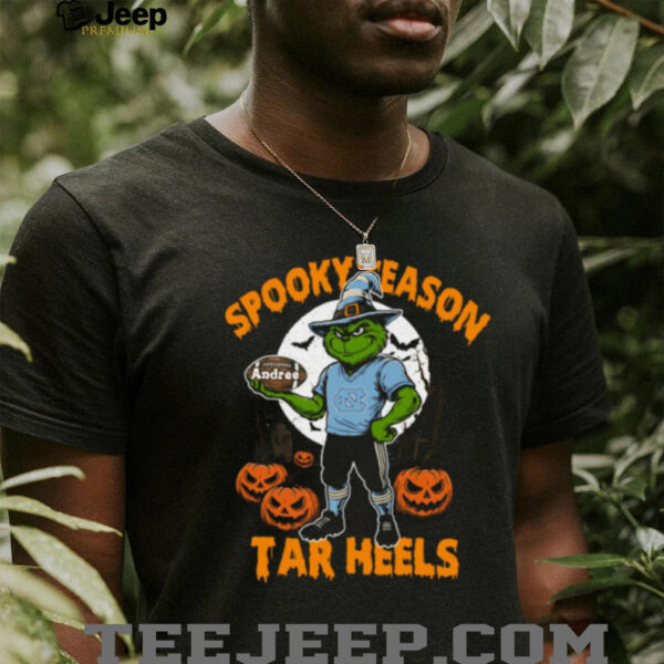North Carolina Tar Heels Halloween Tee – Spooky Season NCAA Football Shirt – Custom Name Grinch Fan Gear