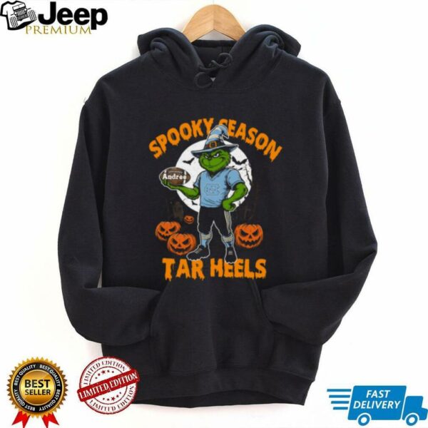 North Carolina Tar Heels Halloween Tee – Spooky Season NCAA Football Shirt – Custom Name Grinch Fan Gear