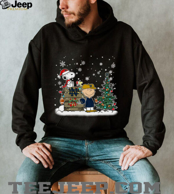 Notre Dame Fighting Irish Snoopy Charlie Brown Christmas Holiday T Shirt