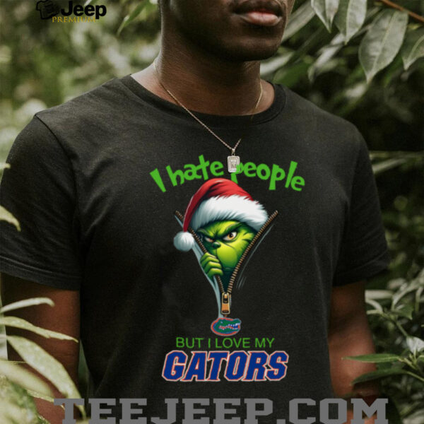 Grinch I Hate People But I Love My Florida Gators Merry Christmas Hoodie Sweatshirt