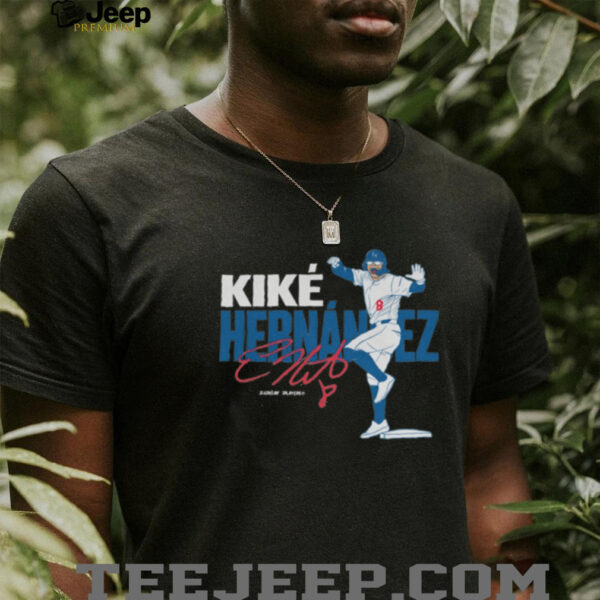 Official Kiké Hernández Los Angeles Dodgers MLB Slash Line Signature Painting t shirt