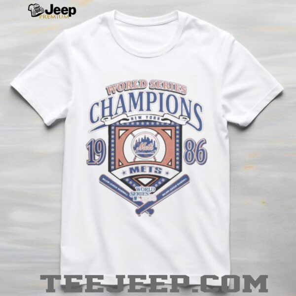 Official Men’s New York Mets Cooperstown Collection World Series Champions Arch Shirt