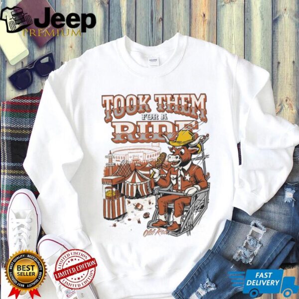 Official Took Them For A Ride Texas Longhorns Mascot Painting t–shirt