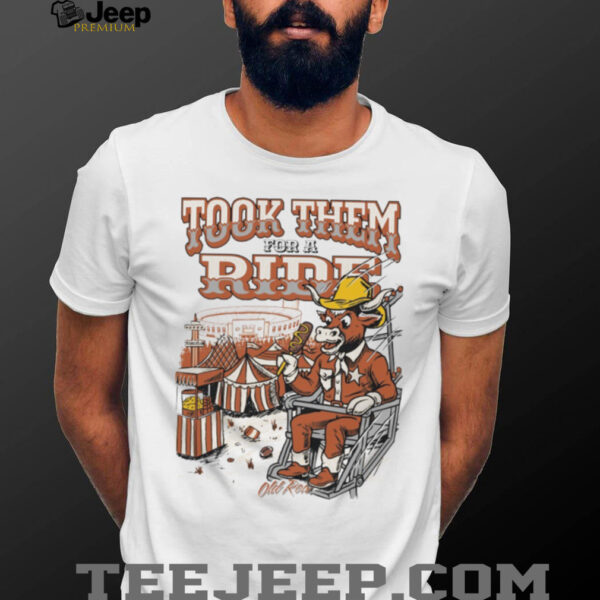 Official Took Them For A Ride Texas Longhorns Mascot Painting t–shirt