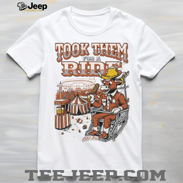 Official Took Them For A Ride Texas Longhorns Mascot Painting t–shirt