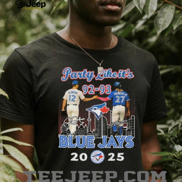 Official Toronto Blue Jays Party Like It’s Season 92 93 Skyline Sigantures T Shirt