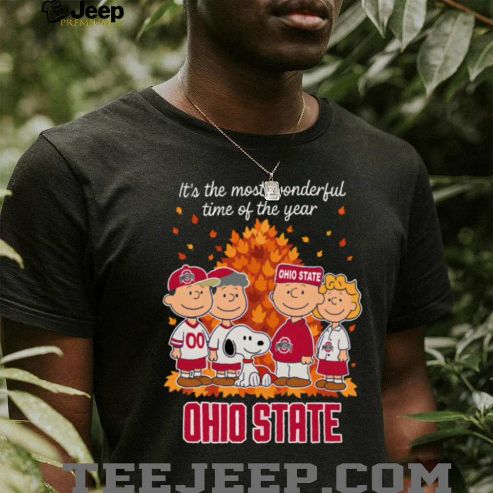 Ohio State Buckeyes x Peanuts Fall T Shirt It’s the Most Wonderful Time of the Year