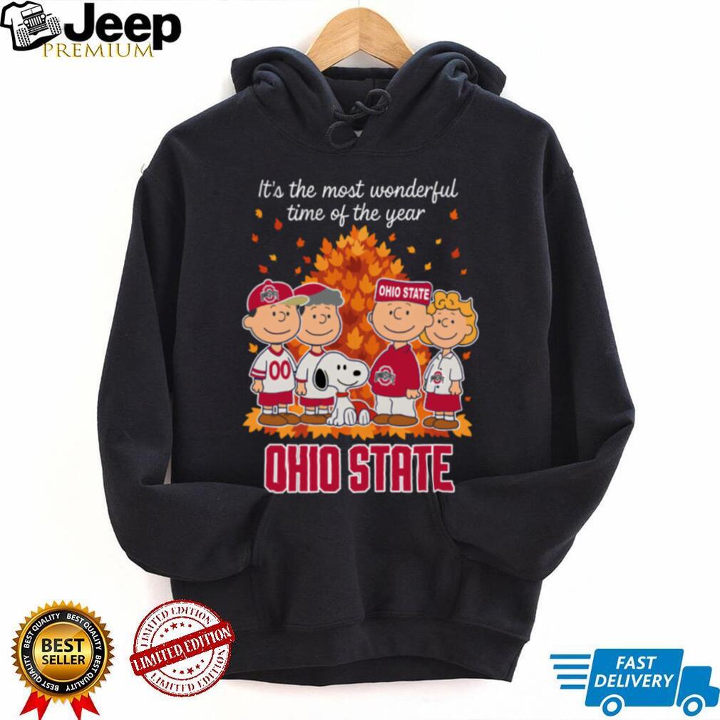 Ohio State Buckeyes x Peanuts Fall T Shirt It’s the Most Wonderful Time of the Year