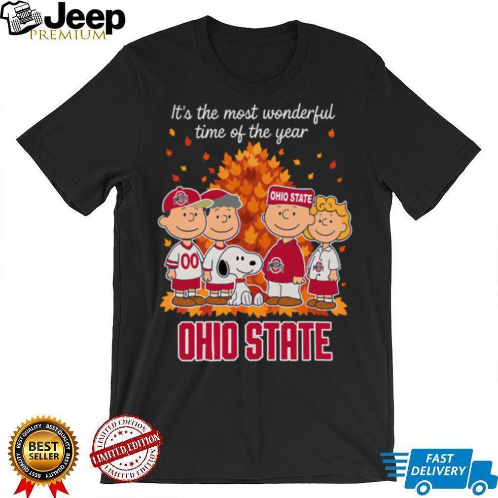 Ohio State Buckeyes x Peanuts Fall T Shirt It’s the Most Wonderful Time of the Year Ohio State Buckeyes x Peanuts Fall T Shirt It’s the Most Wonderful Time of the Year