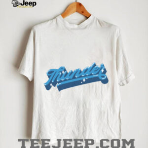 Oklahoma City Thunder Pop Retro Script Basketball TShirt