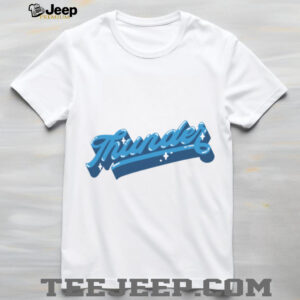 Oklahoma City Thunder Pop Retro Script Basketball TShirt