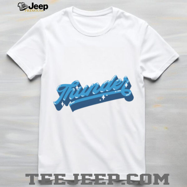 Oklahoma City Thunder Pop Retro Script Basketball TShirt