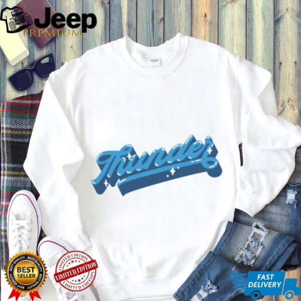 Oklahoma City Thunder Pop Retro Script Basketball TShirt
