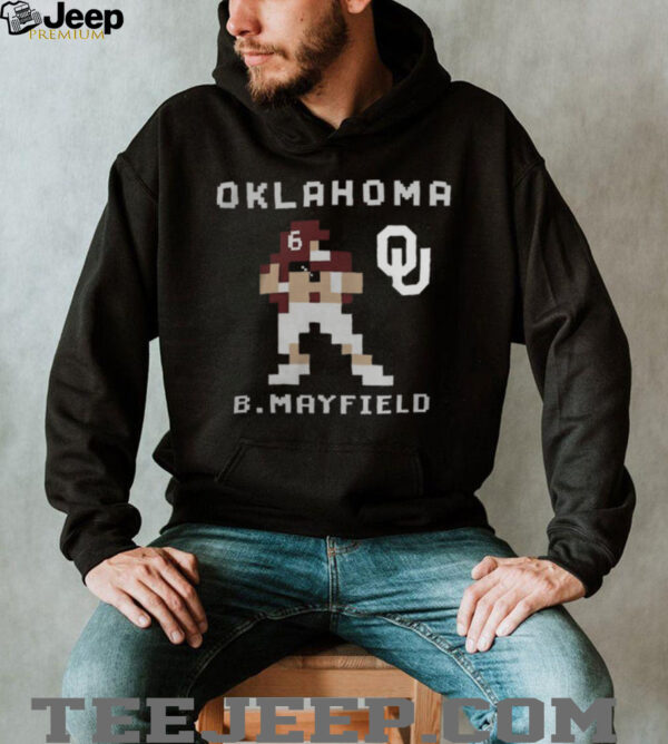 Oklahoma Football Baker Mayfield Retro Baller T Shirt