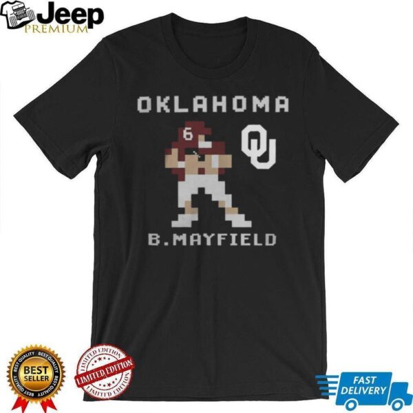 Oklahoma Football Baker Mayfield Retro Baller T Shirt