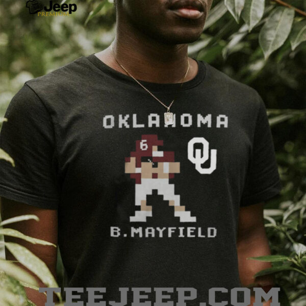 Oklahoma Football Baker Mayfield Retro Baller T Shirt