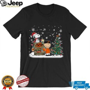 Oklahoma State Cowboys Snoopy Charlie Brown Christmas Holiday T Shirt