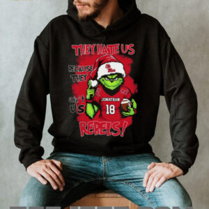 Ole Miss Rebels Custom Name Grinch Holiday Tee – NCAA Football Christmas Shirt – Funny Gift “They Hate Us Because They Ain’t Us”