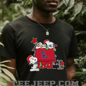 Ole Miss Rebels Football Snoopy Christmas Holiday 2025 T Shirt