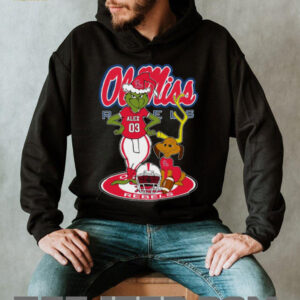 Ole Miss Rebels Grinch with Dog Holiday Tee – Custom Name NCAA Football Shirt – Personalized Christmas Gift & Fan Game Day Outfit