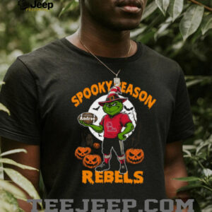 Ole Miss Rebels Halloween Shirt – Spooky Season NCAA Football Tee – Grinch Custom Name College Fan Gift