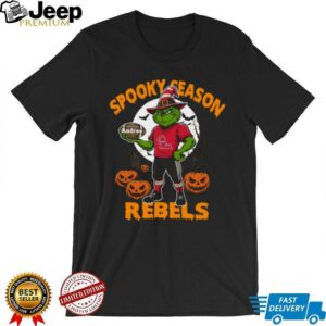 Ole Miss Rebels Halloween Shirt – Spooky Season NCAA Football Tee – Grinch Custom Name College Fan Gift