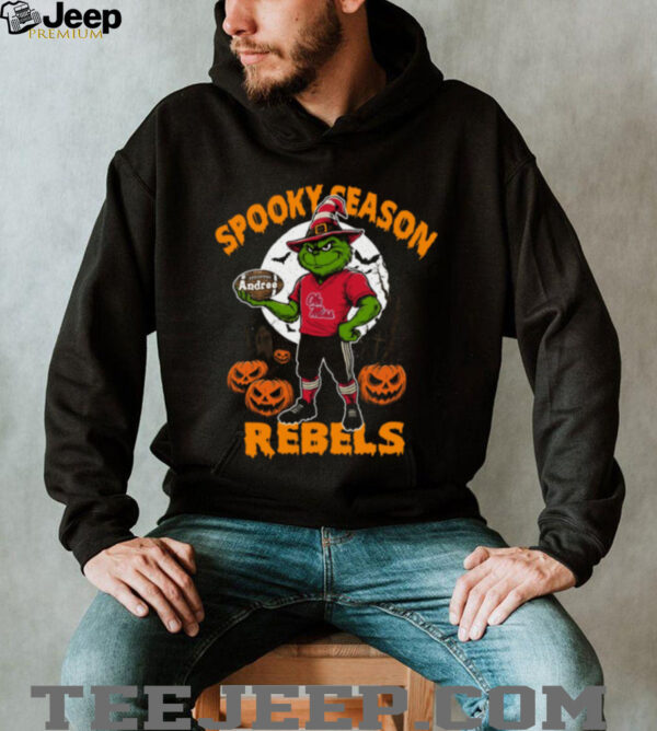 Ole Miss Rebels Halloween Shirt – Spooky Season NCAA Football Tee – Grinch Custom Name College Fan Gift