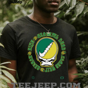 Oregon Ducks Grateful Ducks Rose Skull Mascot Shirt