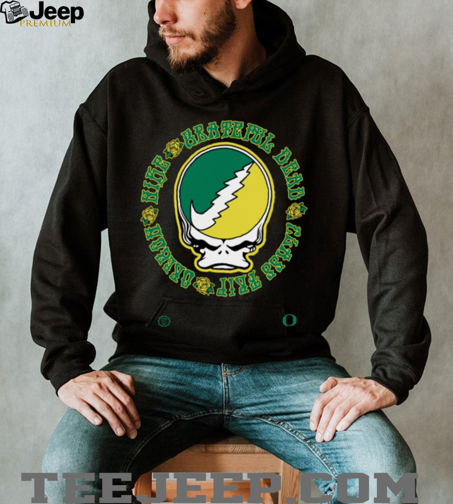 Oregon Ducks Grateful Ducks Rose Skull Mascot Shirt Oregon Ducks Grateful Ducks Rose Skull Mascot Shirt